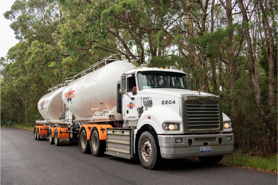 B-double transport truck with battery conversion