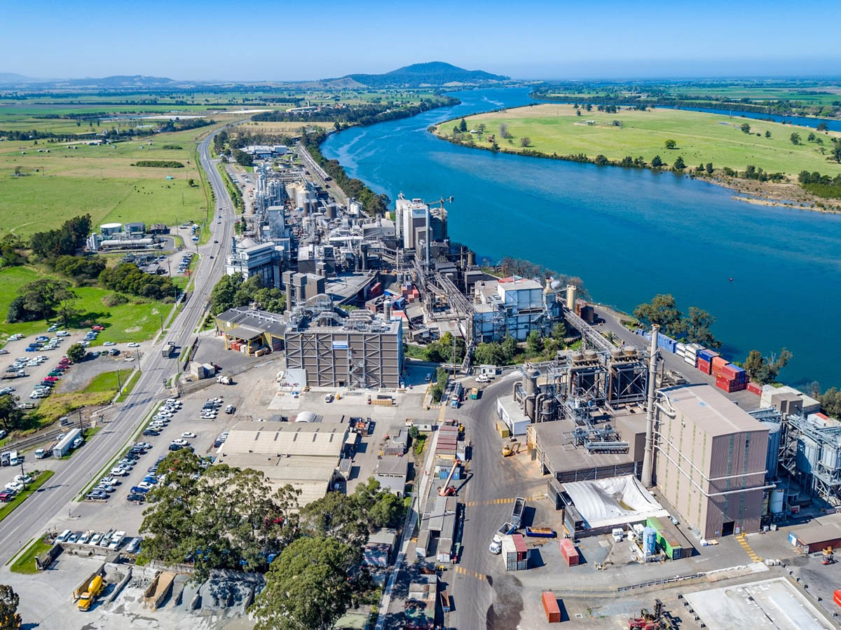Aerial view of Manildra Group's Shoalhaven Starches site located in Nowra, New South Wales. Photo: Dean Holland