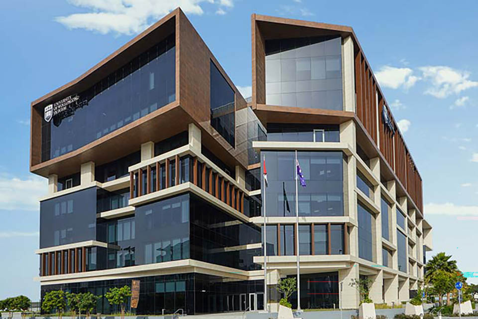 Abstract design of University of Wollongong campus in Dubai
