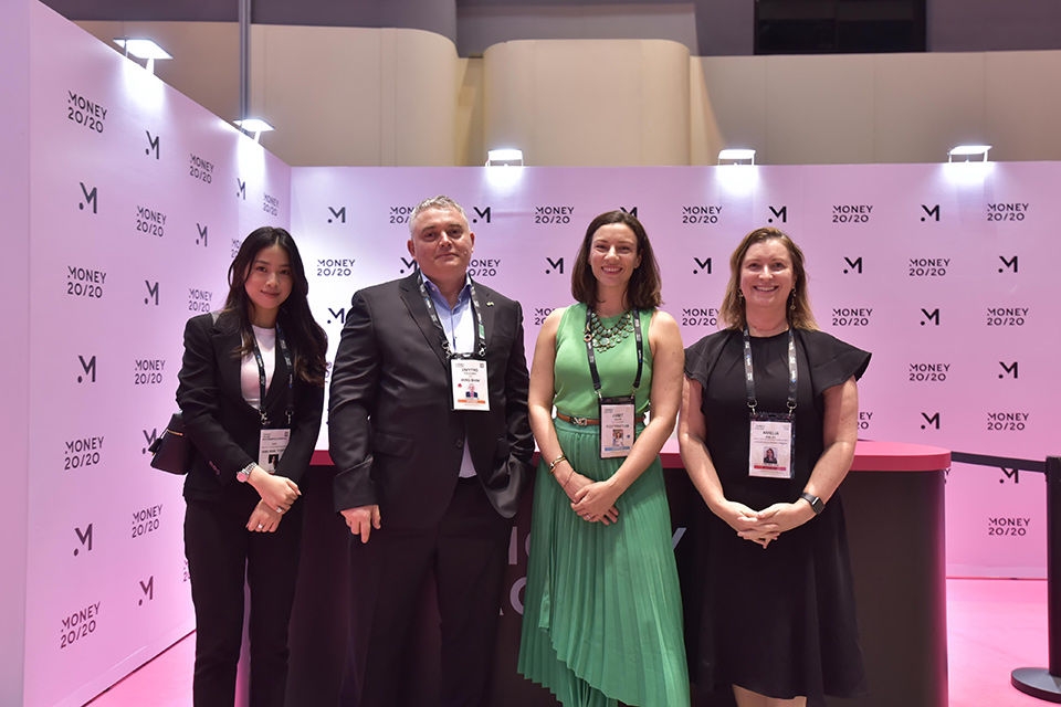 FootprintLab Co-founder Janet Salem with Wing Bank CEO Dmytro Kolechko.