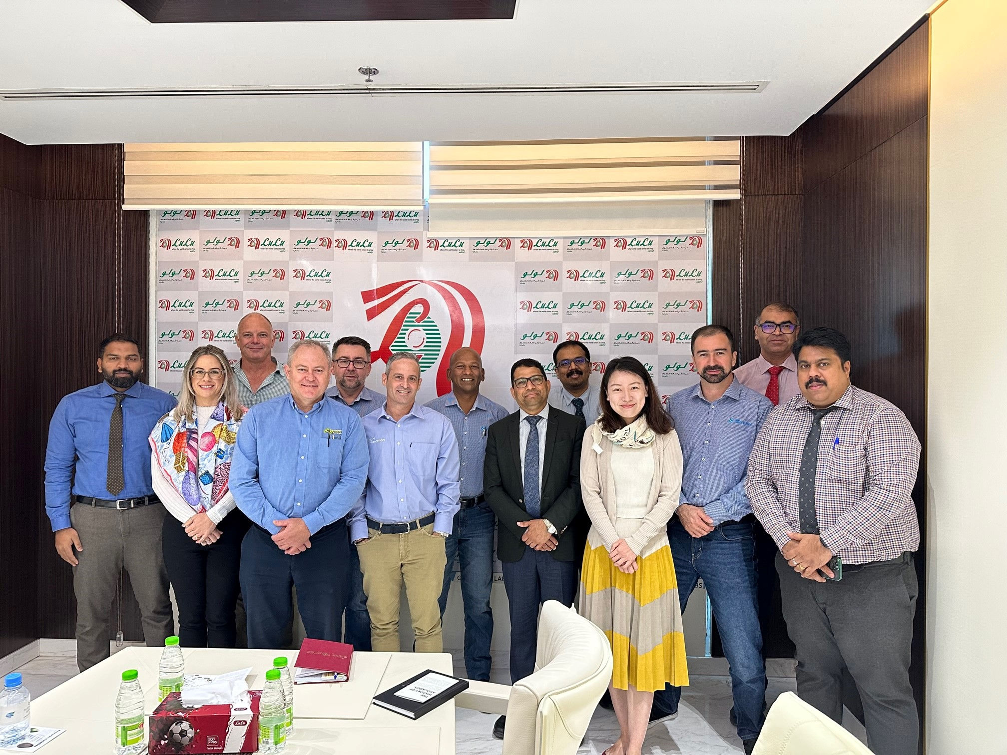 Group of Avocados Australia representatives in a meeting room during visit to Qatar