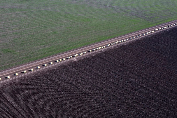 Cotton farm harvest, Moree, NSW, Australia