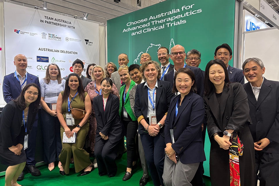 Delegates with the Austrade team at BioJapan 2025