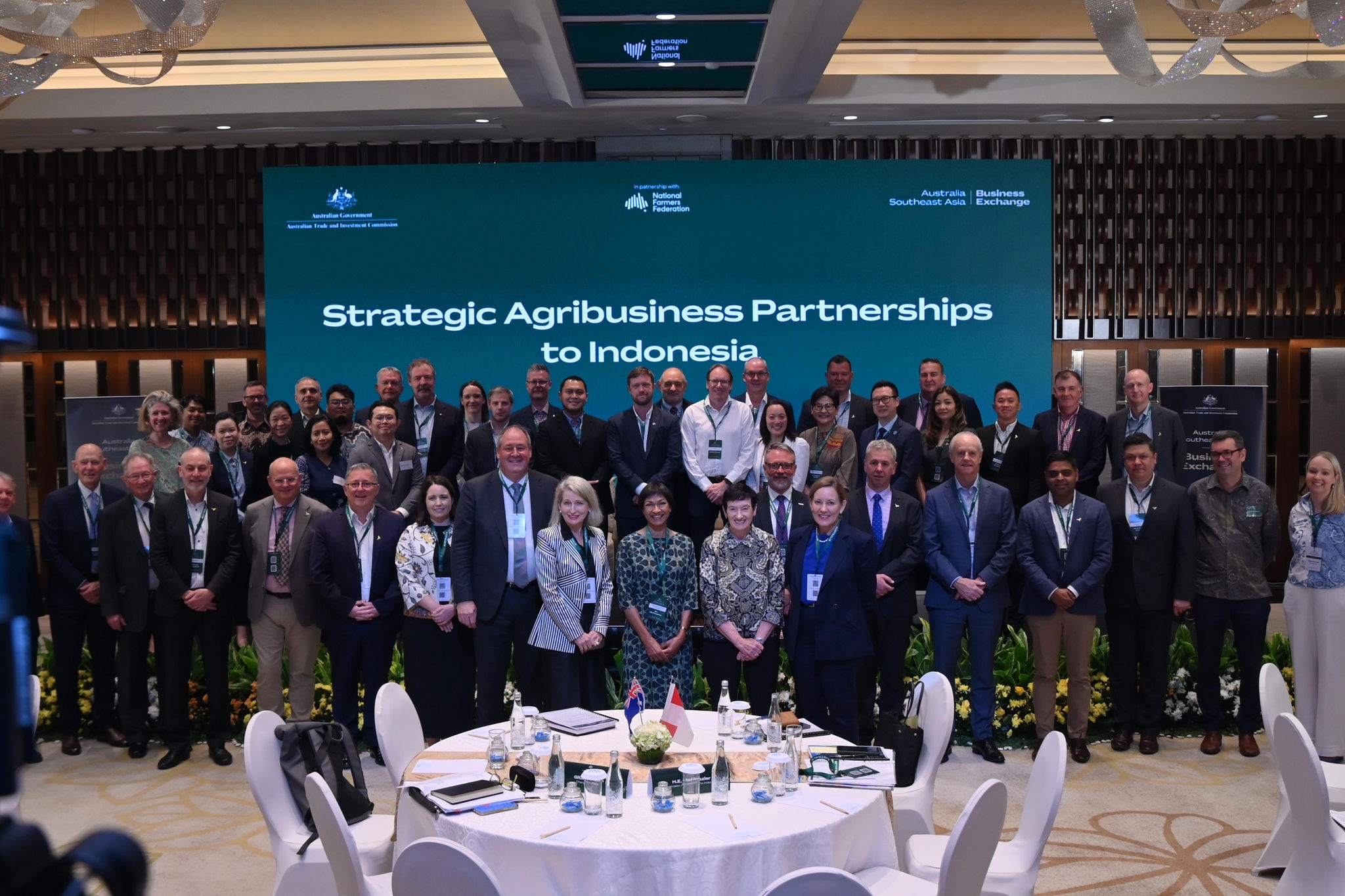 Australian delegates with representatives from Indonesia and Brunei.