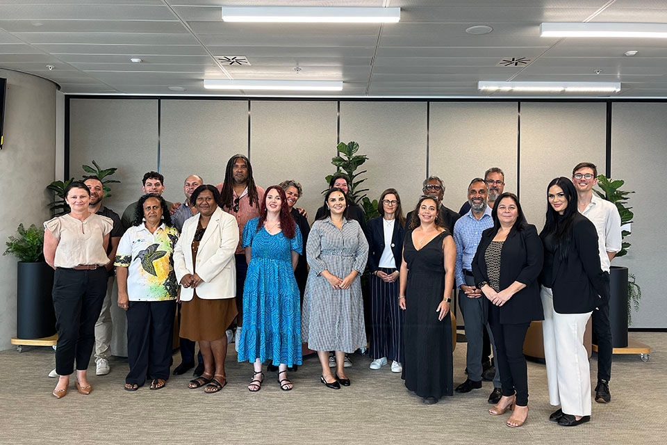 Members of the First Nations Visitor Economy Partnership gather for their first meeting in Gadigal / Sydney on 18 March 2025