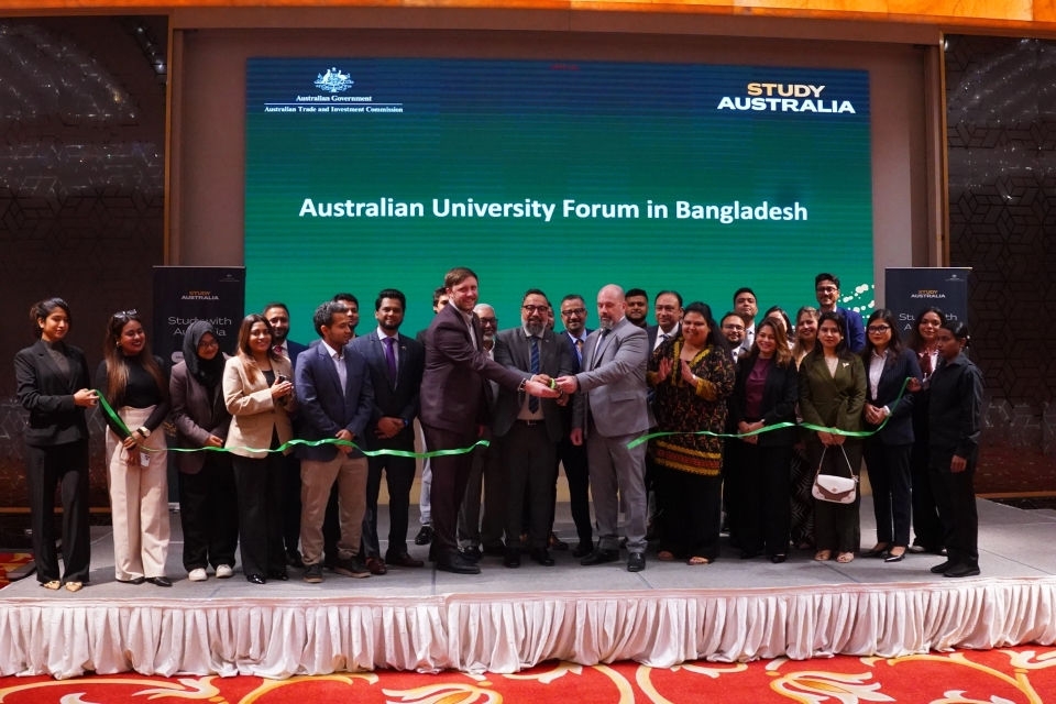The launch of the Australian University Forum in Bangladesh.